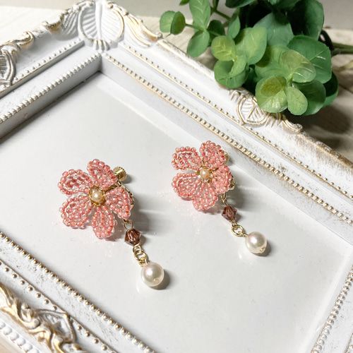 ゼラニウムのピアス＆イヤリング ピアス（スタッド・一粒） うさの