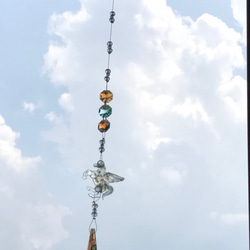 天然石シトリンの天高くのぼるユニコーン サンキャッチャー 4枚目の画像