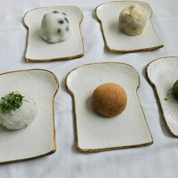 食パンの皿　ショートケーキサイズ  「5枚セット」 3枚目の画像
