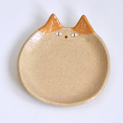 貓盤（橘色八件）常規尺寸 第3張的照片