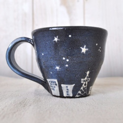 【Creema限定】星と街のcafeマグ　取手付き 4枚目の画像