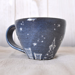 【Creema限定】星と街のcafeマグ　取手付き 6枚目の画像