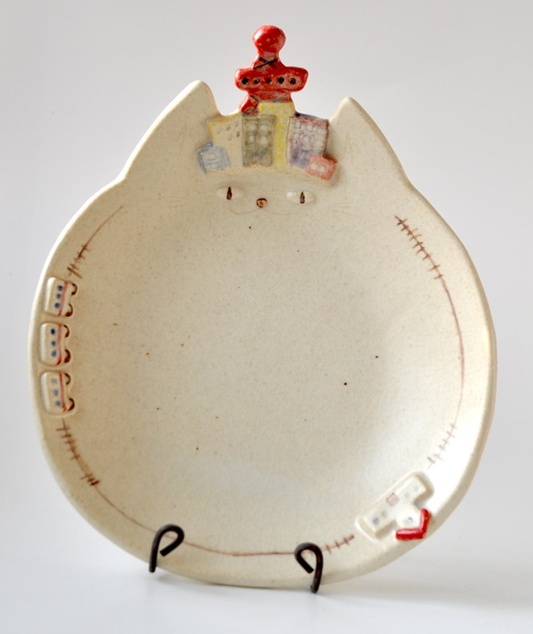 黃昏貓角板陶罐 第2張的照片