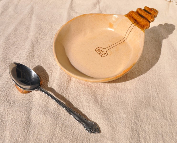 秋の福袋　裸電球のグラタン皿・ココット・豆皿　3点セット　＜耐熱・オーブン対応＞ 3枚目の画像