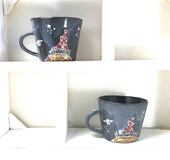 猫街王と星空のワイドマグカップ 3枚目の画像