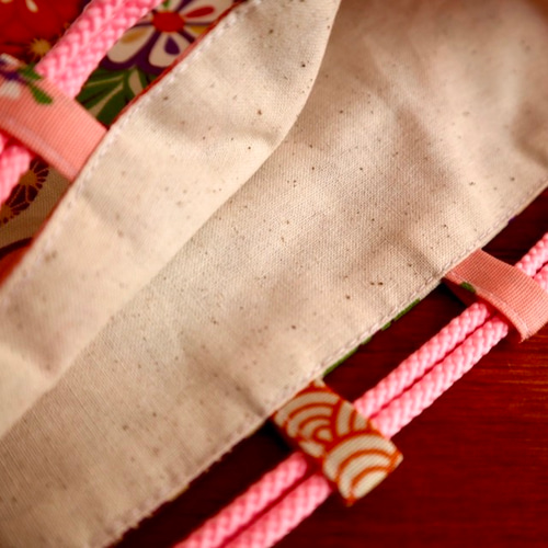 送料無料：和柄好き♡とにかく可愛い♡巾着袋「L」サイズ(和柄