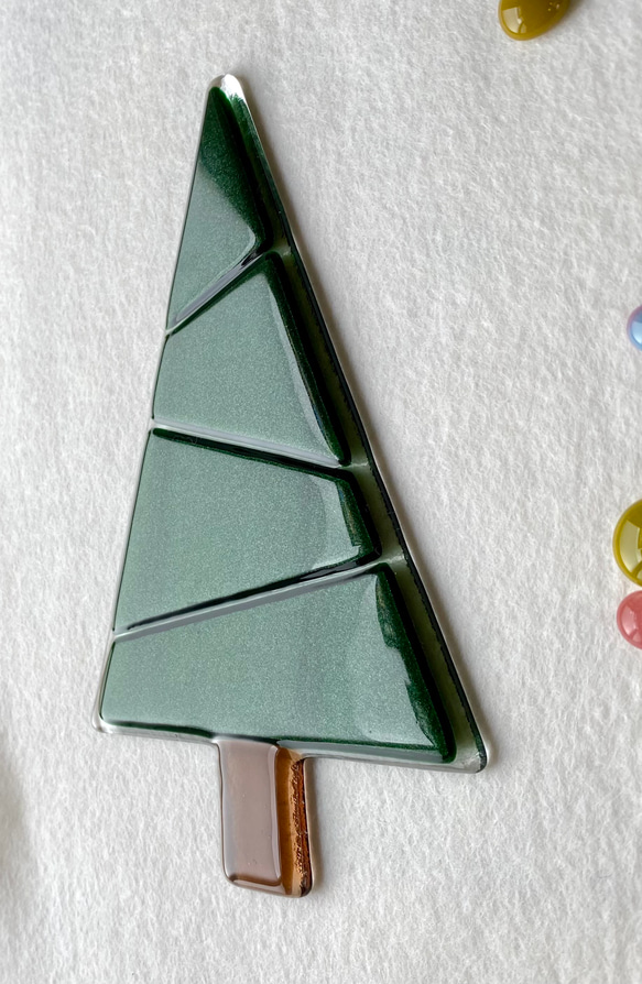 『送料無料』自分で作るガラスのクリスマスツリーセット　Green①（アヴェンチュリングリーン） 6枚目の画像