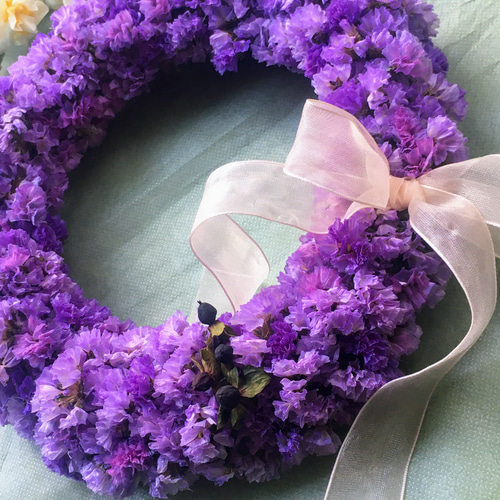 ナチュラルドライフラワーリース(スターチス) ドライフラワー