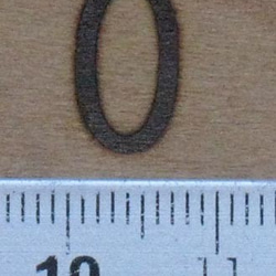 数字焼印　0　48ポイント直火式焼印です。 2枚目の画像