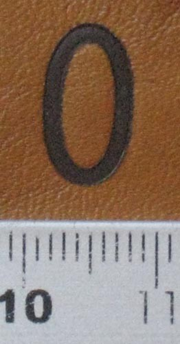 数字焼印　0　48ポイント直火式焼印です。 4枚目の画像