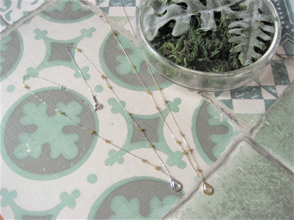 Prayer of Stars　K10WG ダイヤモンドネックレス