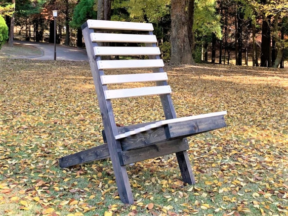 木製ななめ椅子 リクライニング型 組み立て式 椅子（チェアー