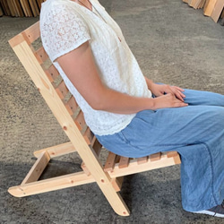 木製ななめ椅子　リクライニング型　組み立て式 5枚目の画像
