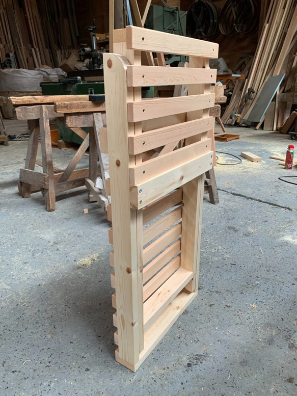 木製ななめ椅子　リクライニング型　組み立て式 6枚目の画像