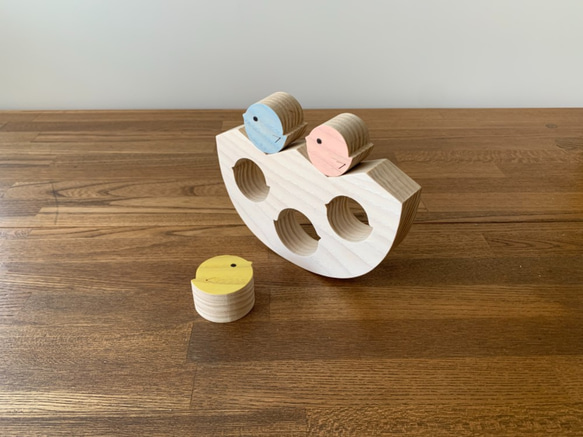 卵の殻とひよこ＊積み木・パズル＊プレゼント、ギフトにも！ 2枚目の画像