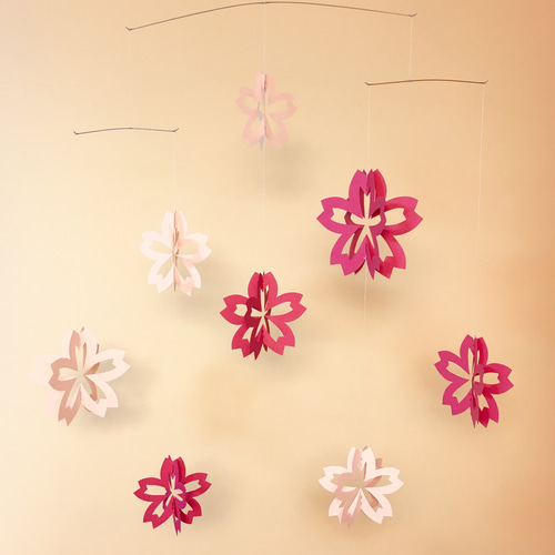 モビール 花　創花 モビール『 桜満開 』 モビール hiroko mobile 通販 5177685