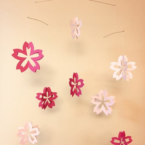 モビール 花　創花 モビール『 桜満開 』 モビール hiroko mobile 通販 5177685｜Creema