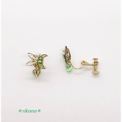 moon butterfly ビジューピアス＊gleen＊ 4枚目の画像