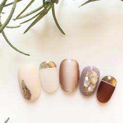 #009 ブラウンネイル　ネイルチップ ブラウンニュアンス ネイルチップ（つけ爪） mi-ko☆nail 通販