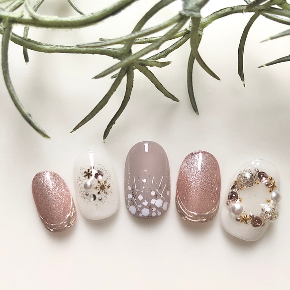 No.26 マグネットクリスマスネイル /スターギャラクシー/ミラーネイル