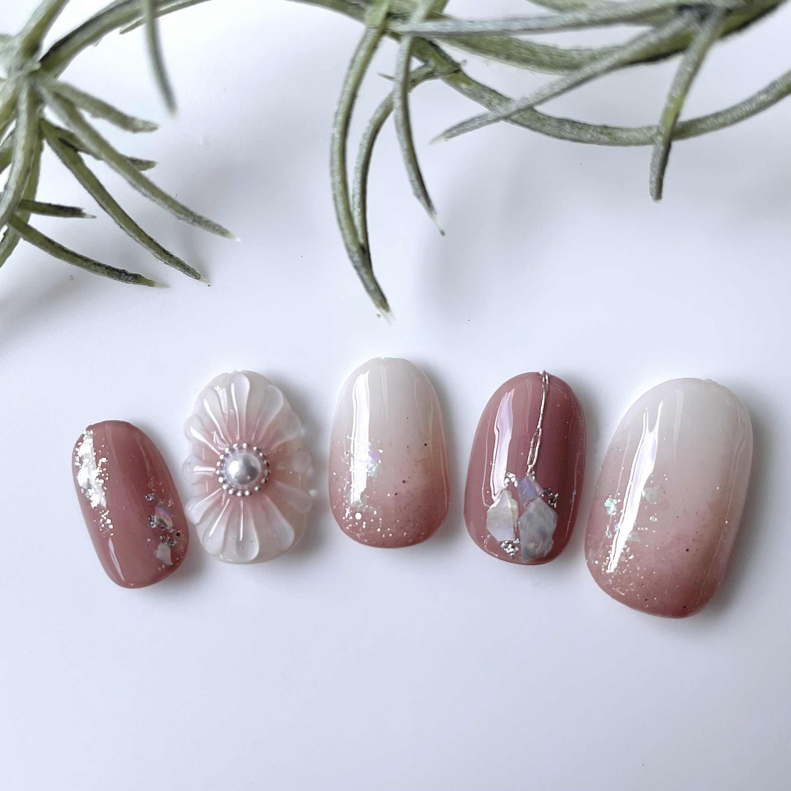 No.38 ぷっくりフラワーネイル /花びらネイル/グラデーションネイル/春  