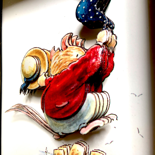 シャドーボックス「飛び跳ねネズミ」 その他インテリア雑貨 リリゴロ