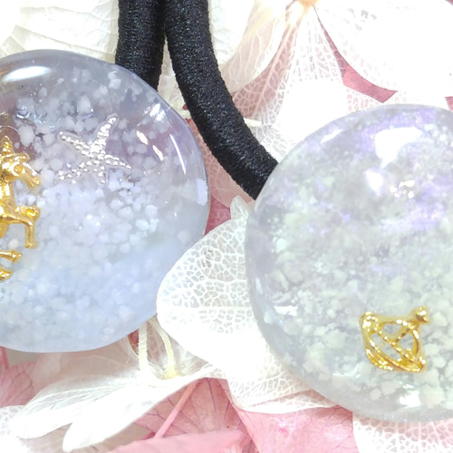 フェアリーの世界 秋冬デザイン ラウンドレジンヘアゴム