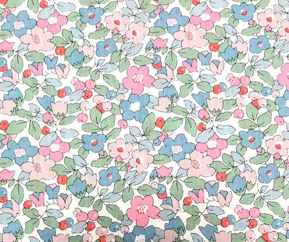 【HALLELU カットクロスセット】リバティ ベッツィベリー × ダブルガーゼ  ラメチェリー　ピンク系 5枚目の画像