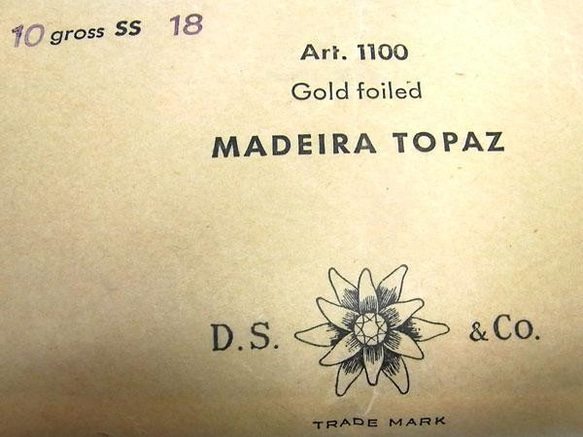 ヴィンテージ スワロフスキー art.1100 MADEIRA TOPAZ ss18　720個 バラ売り 9枚目の画像