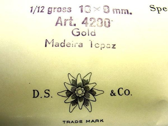 ヴィンテージ スワロフスキー art.4200 Madeira Topaz 18×9mm　6個 バラ売り 9枚目の画像