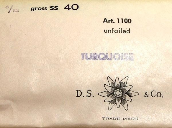 ヴィンテージ スワロフスキー art.1100 TURQUOISE ss40　18個 バラ売り 9枚目の画像