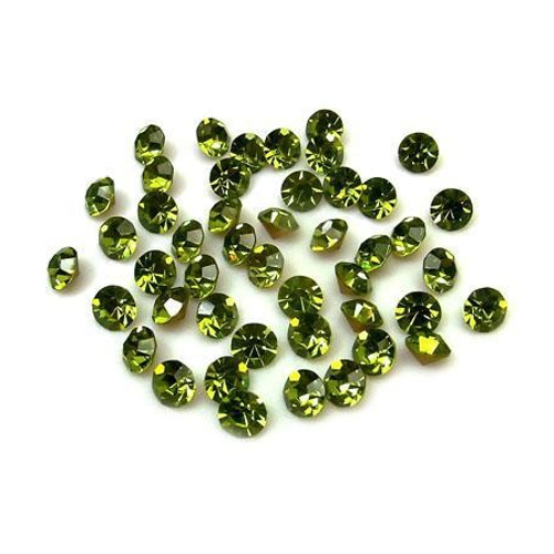 ヴィンテージ スワロフスキー art.1100 LIGHT OLIVINE ss48 3