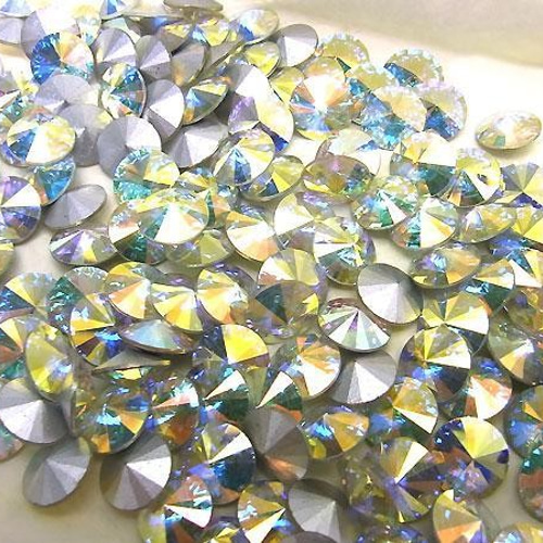 ヴィンテージ スワロフスキー art.1122 CRYSTAL AB ss39 Rivoli 72個