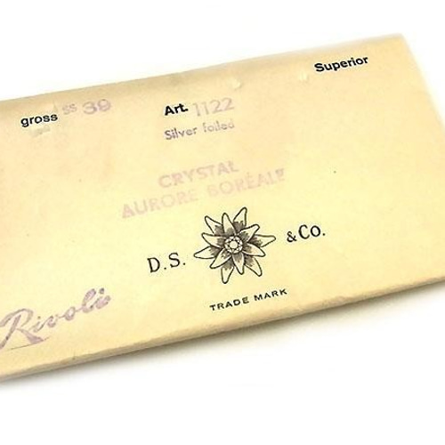 ヴィンテージ スワロフスキー art.1122 CRYSTAL AB ss39 Rivoli 72個