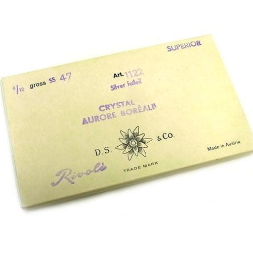 ヴィンテージ スワロフスキー art.1122 CRYSTAL AB ss47 Rivoli