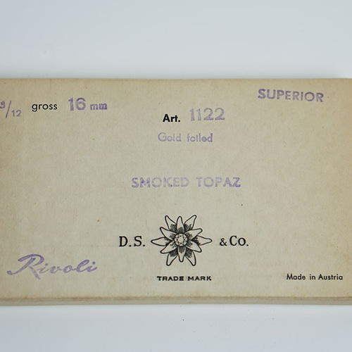ヴィンテージ スワロフスキー art.1122 SMOKED TOPAZ 16mm