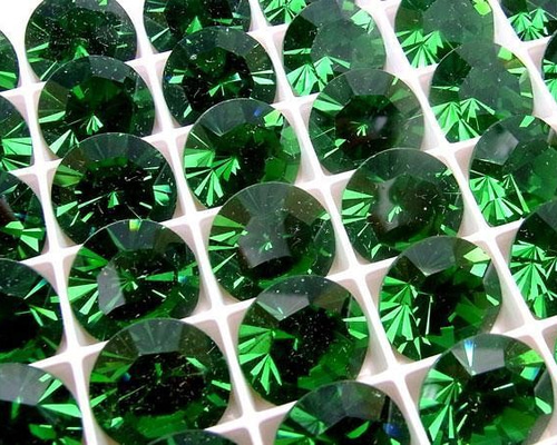 ヴィンテージ スワロフスキー art.1102 GREEN TURMALINE ss60 24