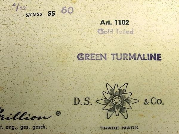 ヴィンテージ スワロフスキー art.1102 GREEN TURMALINE ss60　24個 バラ売り 9枚目の画像