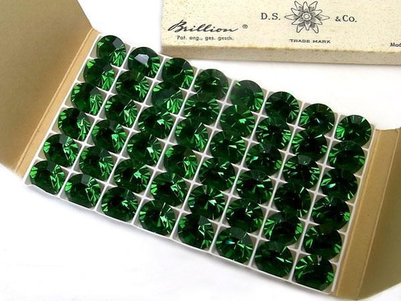 ヴィンテージ スワロフスキー art.1102 GREEN TURMALINE ss60　6個 バラ売り 7枚目の画像