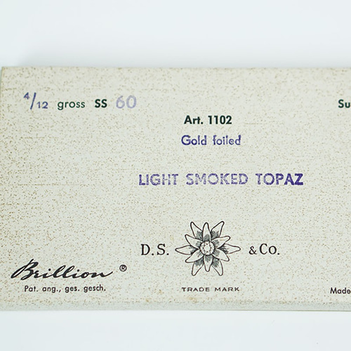 ヴィンテージ スワロフスキー art.1102 ss60 LIGHT SMOKED TOPAZ 24個