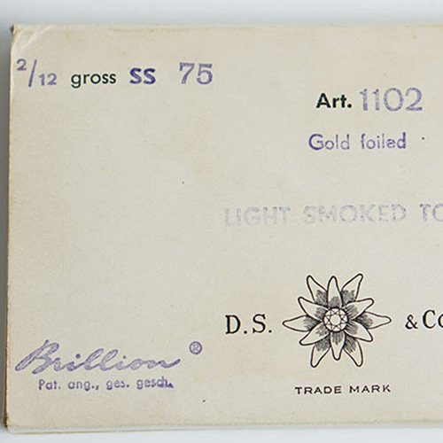 ヴィンテージ スワロフスキー art.1102 ss75 LIGHT SMOKED TOPAZ 6個