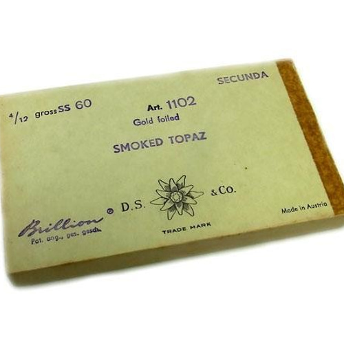 ヴィンテージ スワロフスキー art.1102 SMOKED TOPAZ ss60 24個 バラ