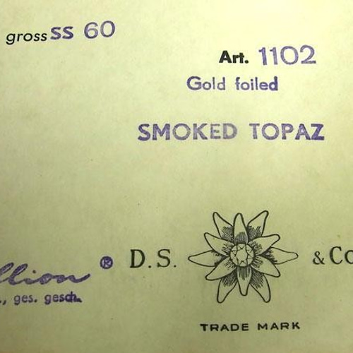 ヴィンテージ スワロフスキー art.1102 SMOKED TOPAZ ss60 24個 バラ