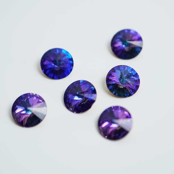 ヴィンテージ スワロフスキー art.1122 HELIOTROPE 18mm　リボリ　6個 バラ売り 4枚目の画像