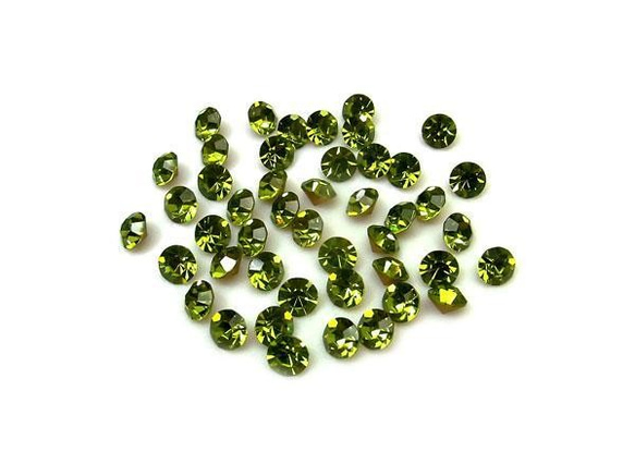 ヴィンテージ スワロフスキー art.1100 LIGHT OLIVINE ss30　2 6/12gross 2枚目の画像