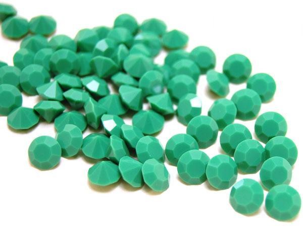 ヴィンテージ スワロフスキー art.1100 OPAQUE GREEN ss48 3