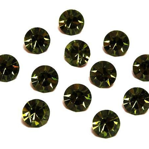 ヴィンテージ スワロフスキー art.1100 LIGHT OLIVINE ss48 3