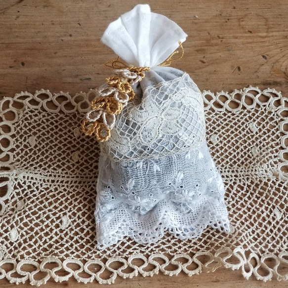 〜＊アンティークレース　サシェ風飾り＊〜 アンティークレース サシェ風飾り＊〜 楽天市場】サシェ 袋 レースの通販