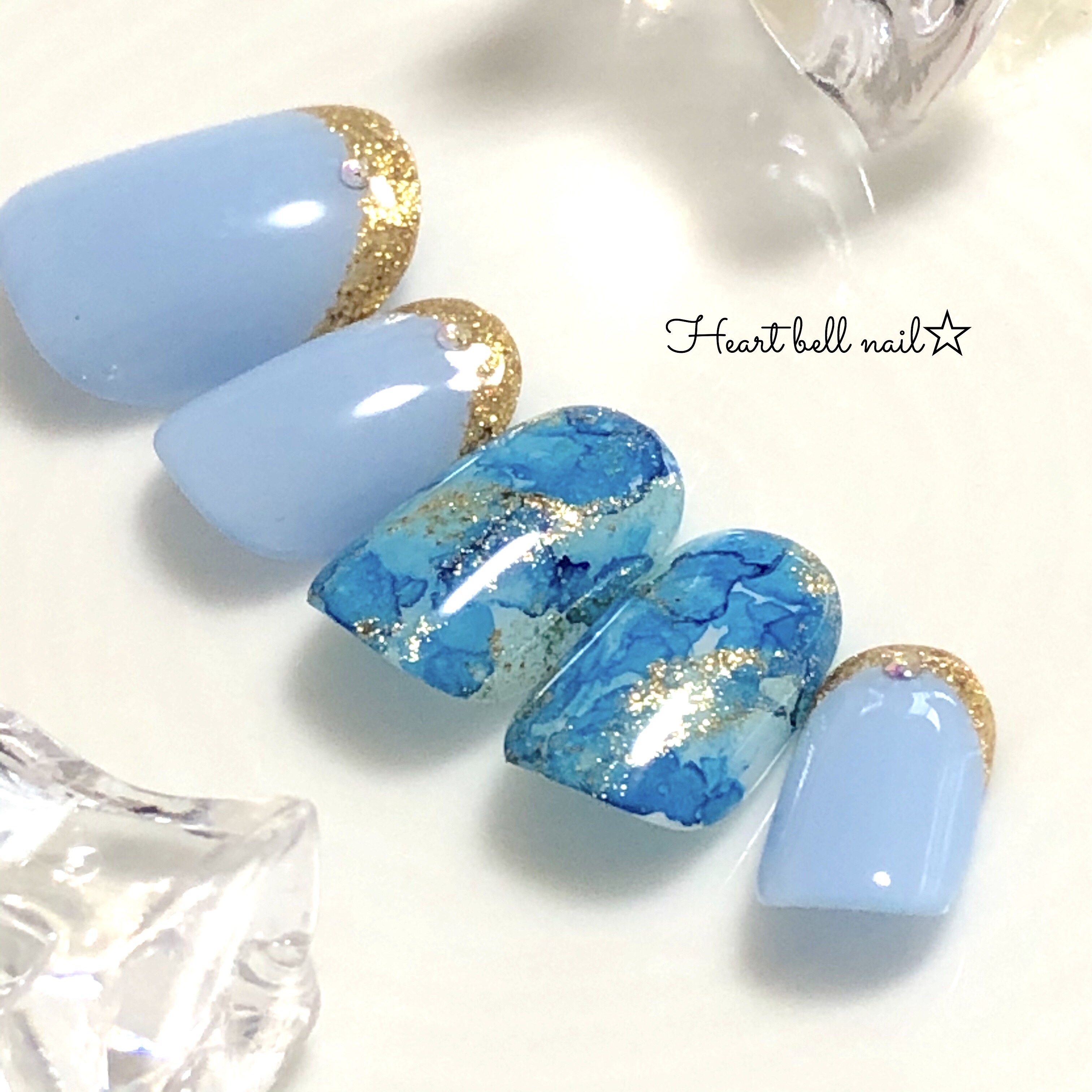 青 ネイルアート筆 M-STYLE