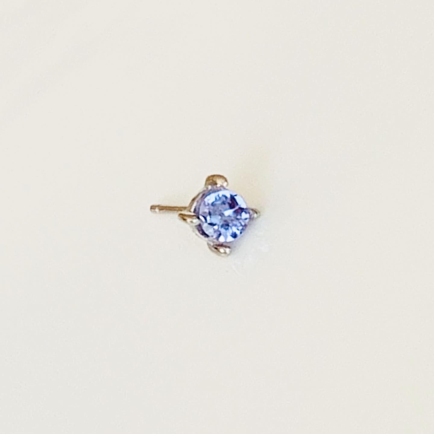 送料無料〈両耳用〉2way▪︎4mm▪︎タンザナイト▪︎一粒▪︎ロング▪︎ピアス▪︎silver925▪︎ロジウム仕上